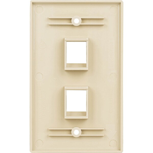 Main product image for DataComm 20-3002-IV 2 Port Keystone Wall Plate Ivory261-599